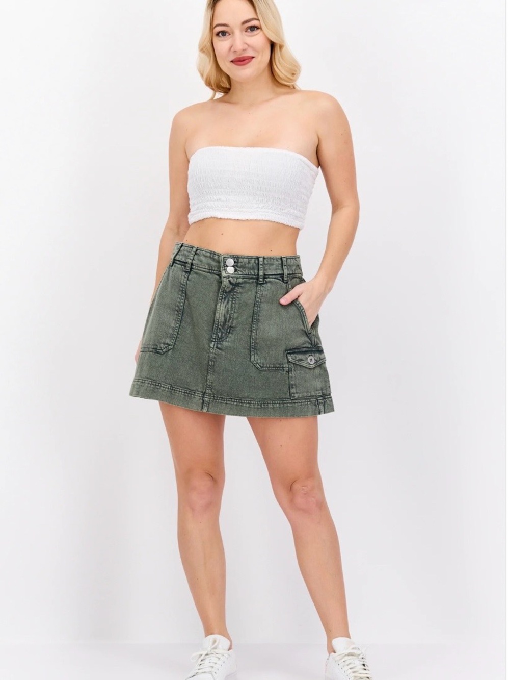 Roxy Roll With It Mini Cargo Skirt NWT